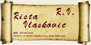 Rista Vlašković vizit kartica